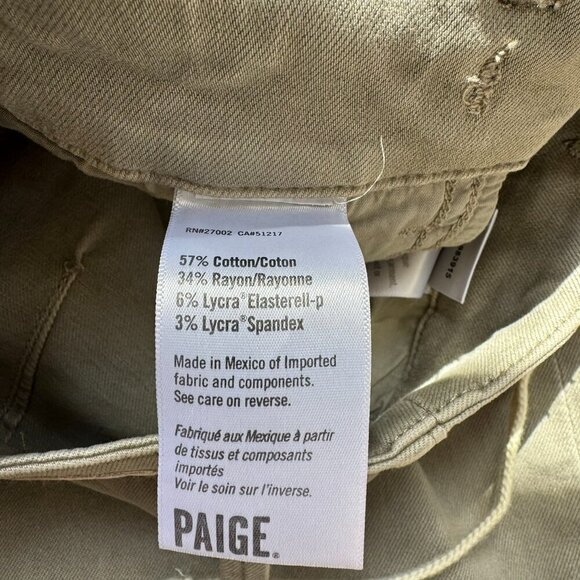 NWT Paige Carly Pant High Rise Crop Wide Leg Jean Drawstring Trousers Moss 26 - Picture 7 of 12